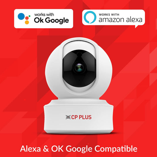 CP PLUS 2MP Smart Wi-fi CCTV Camera | 360° & Full HD Home Security | Full Color Night Vision | 2-Way Talk | Advanced Motion Tracking | SD Card Support
